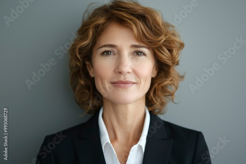 Portrait of a Confident Woman in a Black Blazer