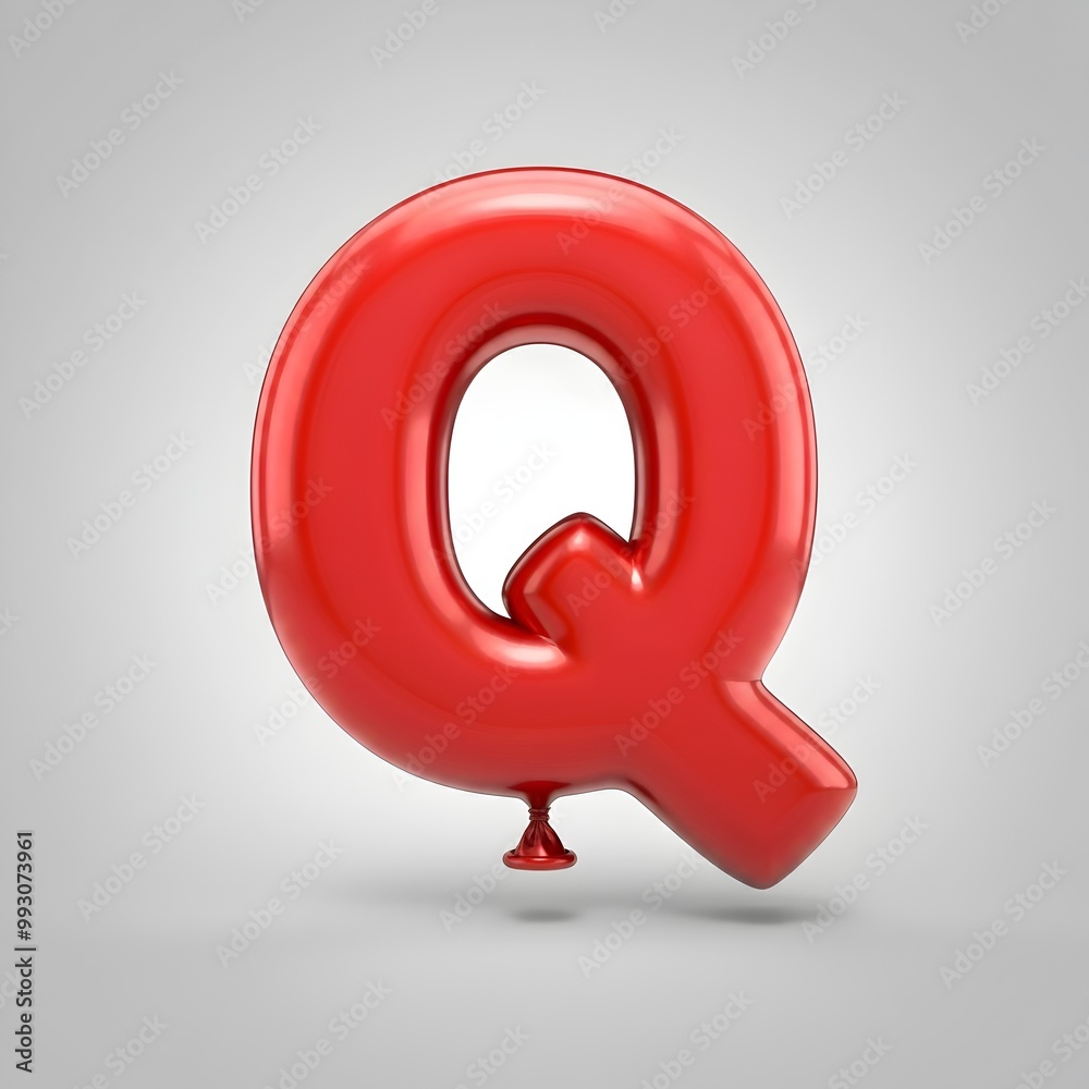 red letter r in shape of a balloon, Clean image, high quality, white background red letter r in shape of a balloon, Clean image, high quality, white background