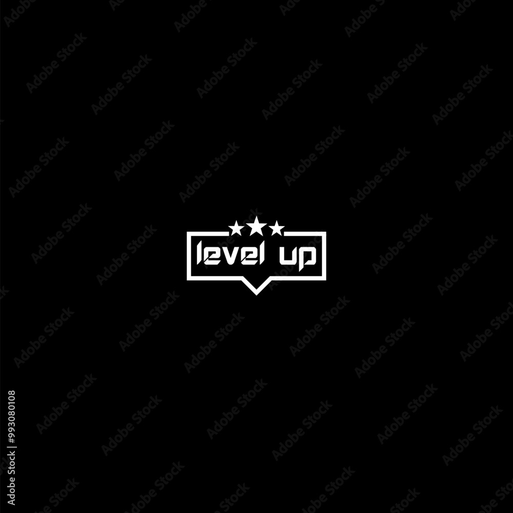Level up icon isolated on dark background Level up icon isolated on dark background