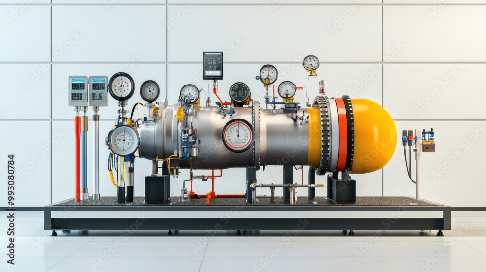 Industrial Pressure Gauge and Pipeline System Industrial Pressure Gauge and Pipeline System