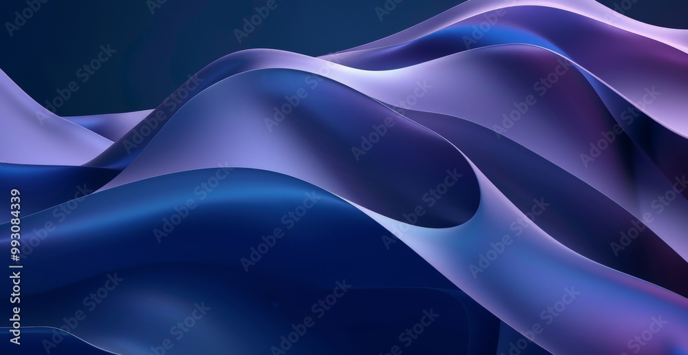 Obraz premium Abstract Blue and Purple Waves