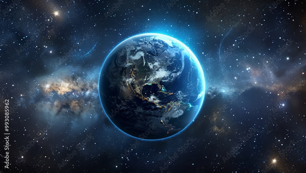 Obraz premium Serene Earth from Space