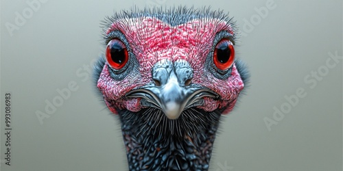 A detailed pencil sketch of a turkey, perfect for Thanksgiving decor or educational materials, capturing the beauty and significance of this festive bird. photo