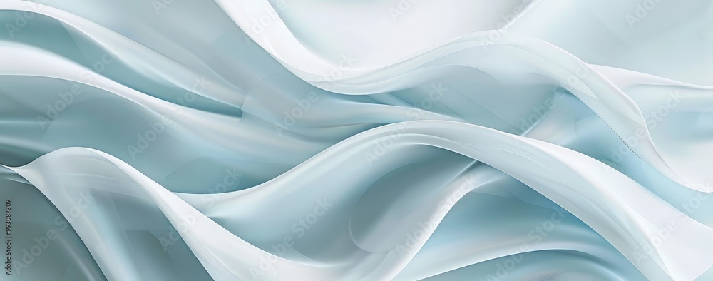 Obraz premium Abstract Blue Fabric Waves