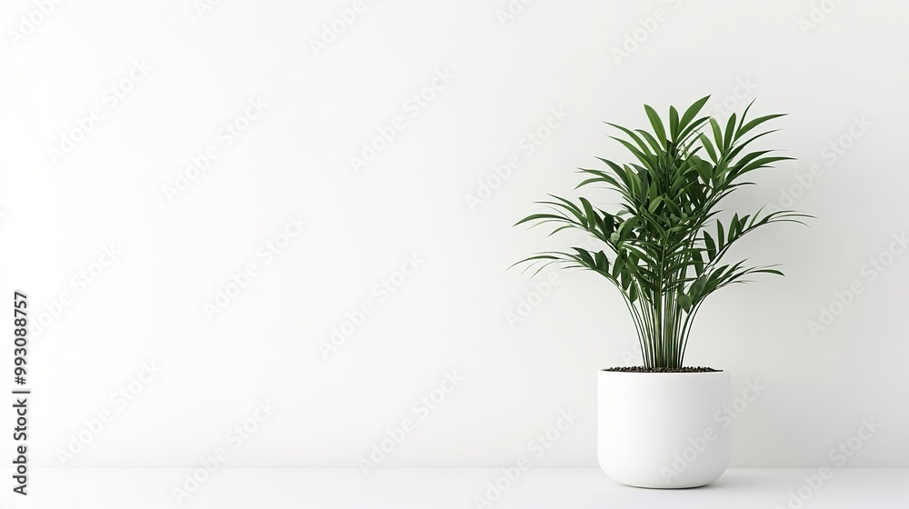 plant in white modern pot isolated on white background plant in white modern pot isolated on white background
