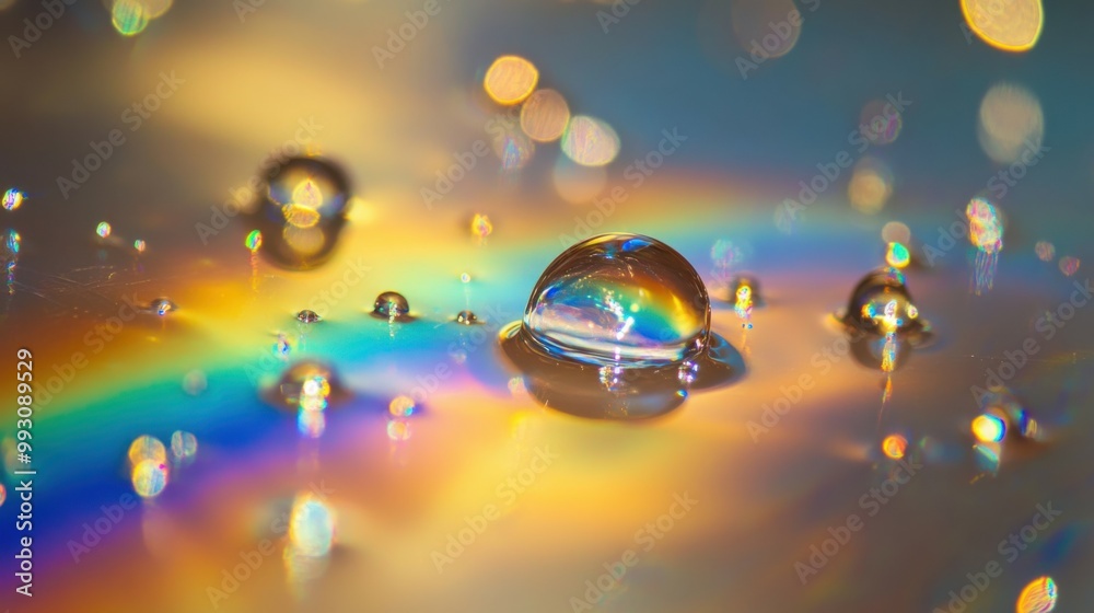 Rainbow Droplets of Milk Creating a Colorful Effect Rainbow Droplets of Milk Creating a Colorful Effect