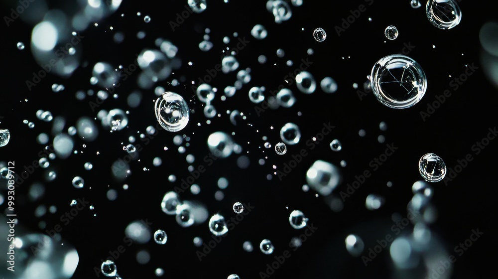 Milk Droplets Forming Constellation-Like Pattern Milk Droplets Forming Constellation-Like Pattern