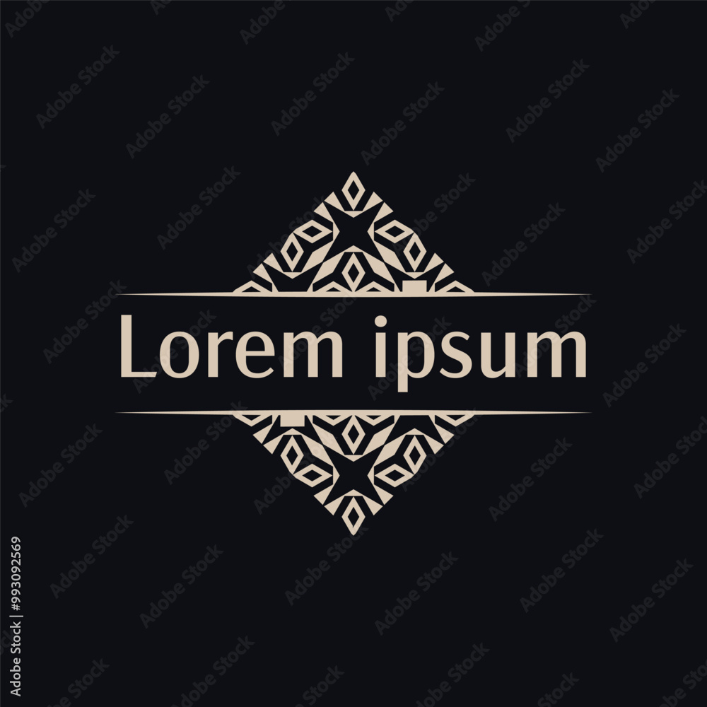 Obraz premium Lime Green Geometric Diamond Frame with Petal Corners Great for eco friendly invitations