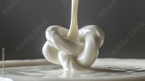 Perfectly Formed Milk Knot in Smooth Stream