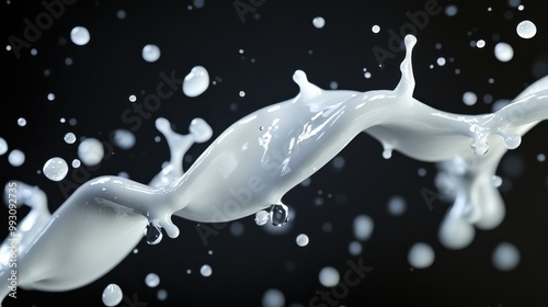 Fluid Milk Stream Forming Double Helix Shape