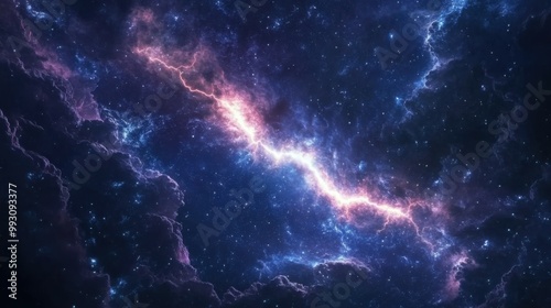 Ethereal Stream of Light in Cosmic Space