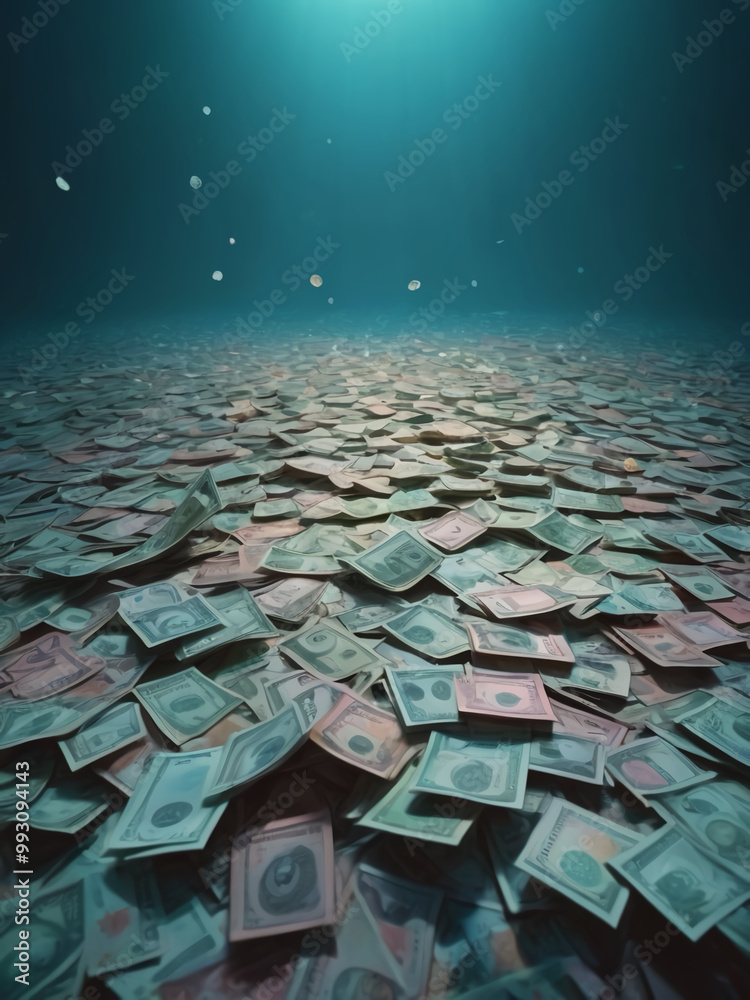 Obraz premium surface with reflection in water