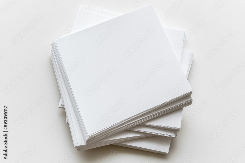 Blank A4 Stacked Paper Mockup isolated created with Generative AI Blank A4 Stacked Paper Mockup isolated created with Generative AI