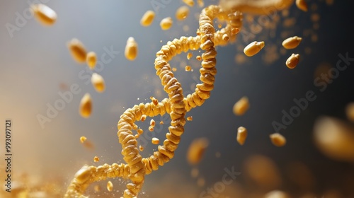 DNA Structure Created with Popped Kernels