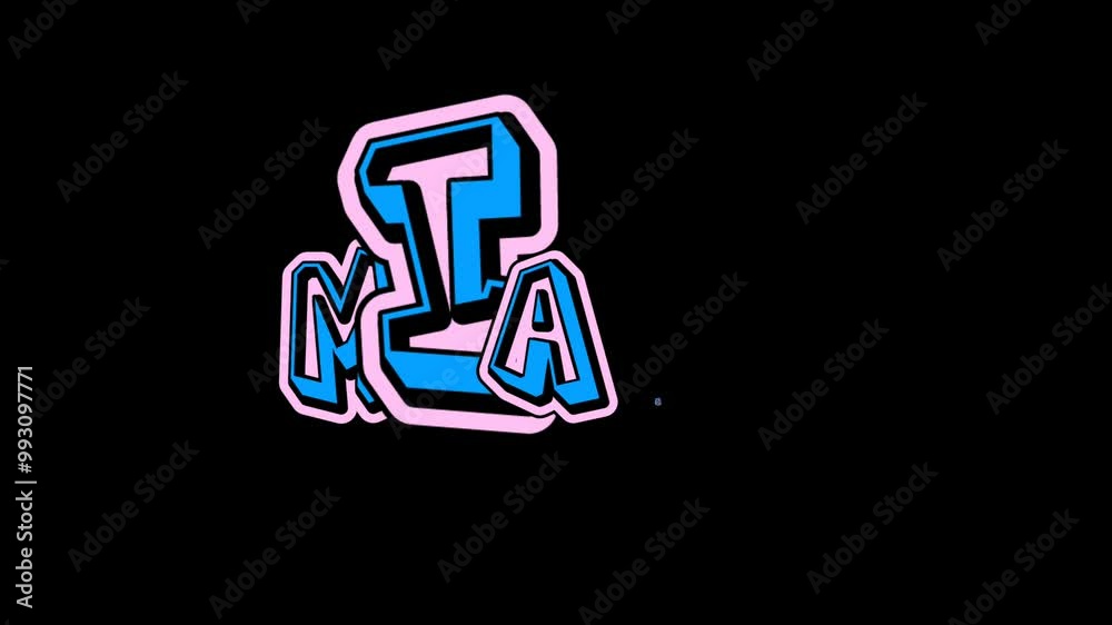 Miami City names text animation Miami City names text animation