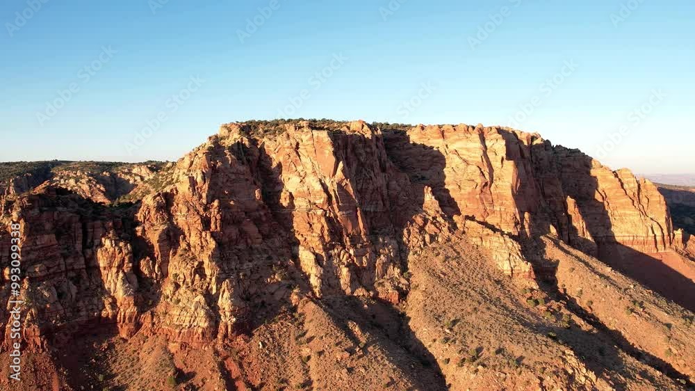 Aerial Drone View Of The Arizona Strip red rocks and cliffs, the Arizona Strip is the part of Arizona lying north of the Colorado River, state route 389 Aerial Drone View Of The Arizona Strip red rocks and cliffs, the Arizona Strip is the part of Arizona lying north of the Colorado River, state route 389
