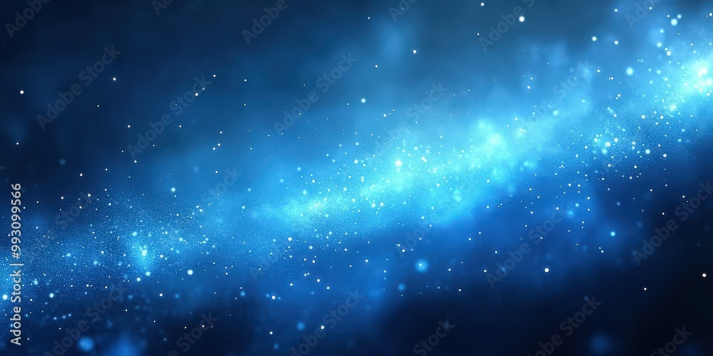 Obraz premium Blue Glow Background With White Sparkles