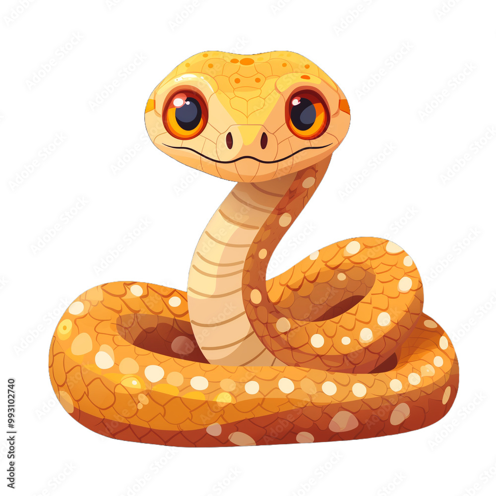 Fototapeta premium Snake illustration isolated on transparent background. Generated AI