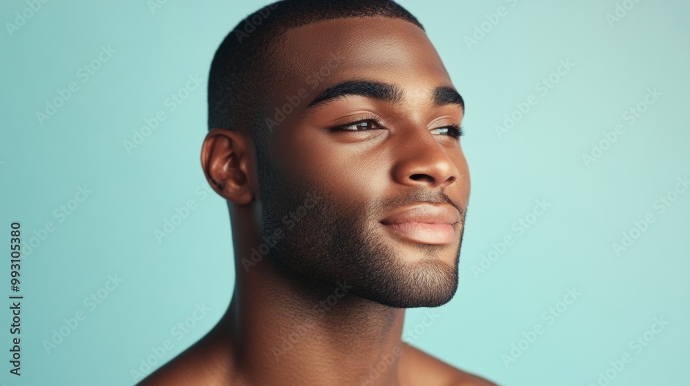 A man with a shaved head and a beard is smiling A man with a shaved head and a beard is smiling