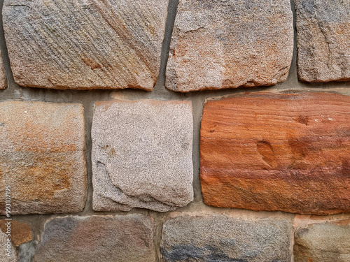 Large, traditional granite and brick walls in Korea provide a background and texture for panoramas and background patterns.