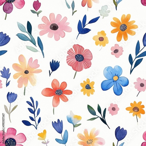 Watercolor Floral Pattern.