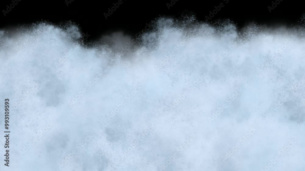 Movement of Waterfall from high places hit the rocks and spread in a wide area, The rapid flow and distribution of water falling from a height Movement of Waterfall from high places hit the rocks and spread in a wide area, The rapid flow and distribution of water falling from a height