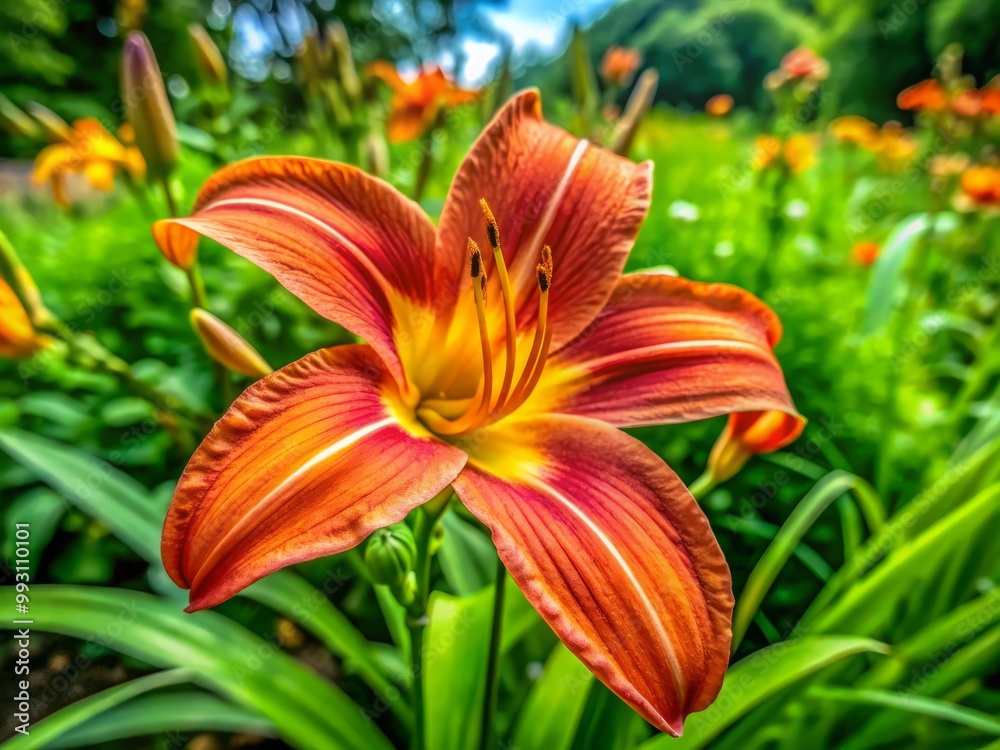 Vibrant lily blooms unfold gracefully, displaying rich colors that pop against a soothing green background, Vibrant lily blooms unfold gracefully, displaying rich colors that pop against a soothing green background,