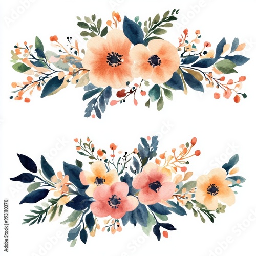 Watercolor Floral Bouquet.