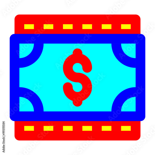 payment, pay, cost, buy, purchase, budget, movie, film, video, entertainment filled color outline