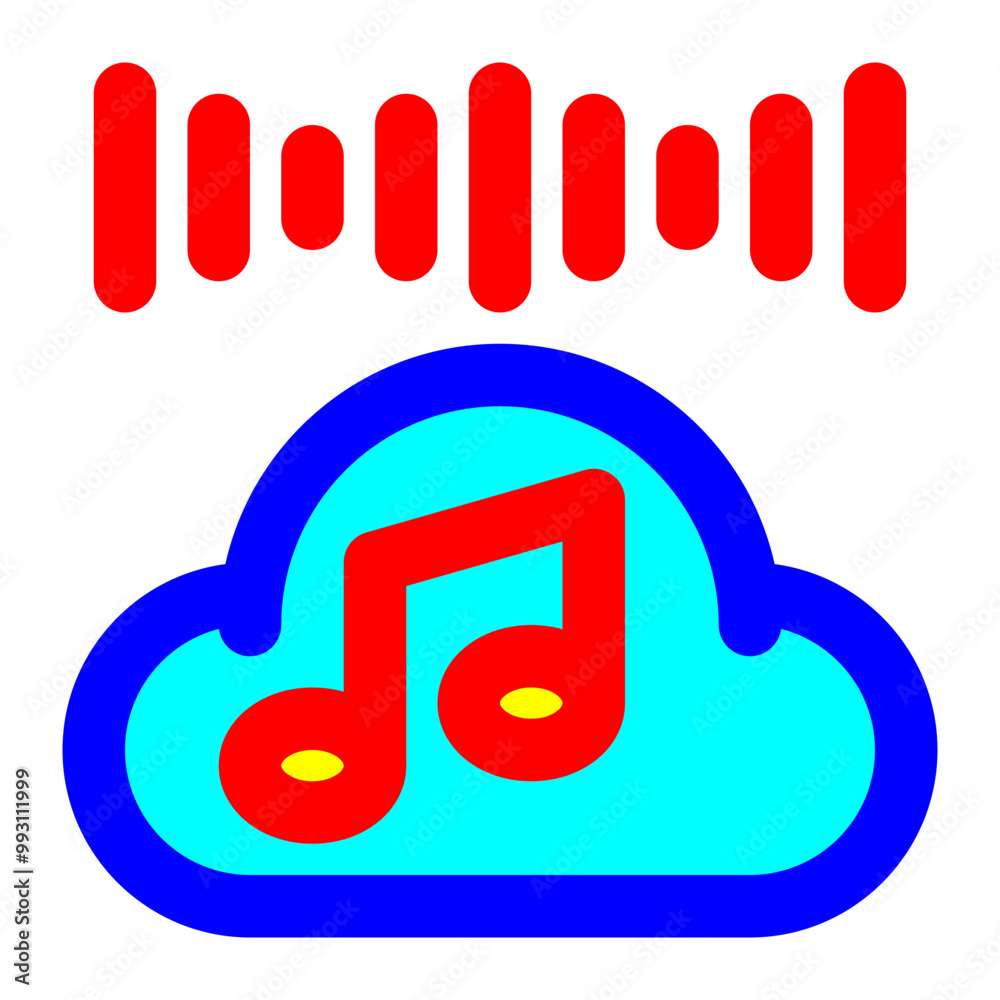 cloud music, cloud, song, music, streaming, entertainment, audio filled color outline cloud music, cloud, song, music, streaming, entertainment, audio filled color outline