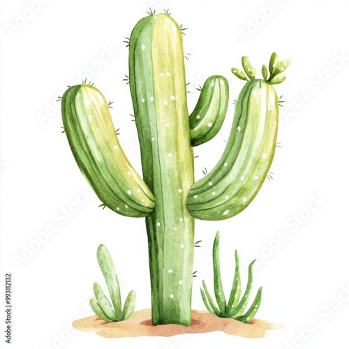 Watercolor Cactus.