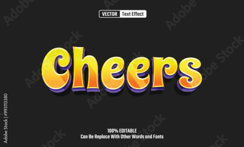 Cheers Editable Vector Text Effect.