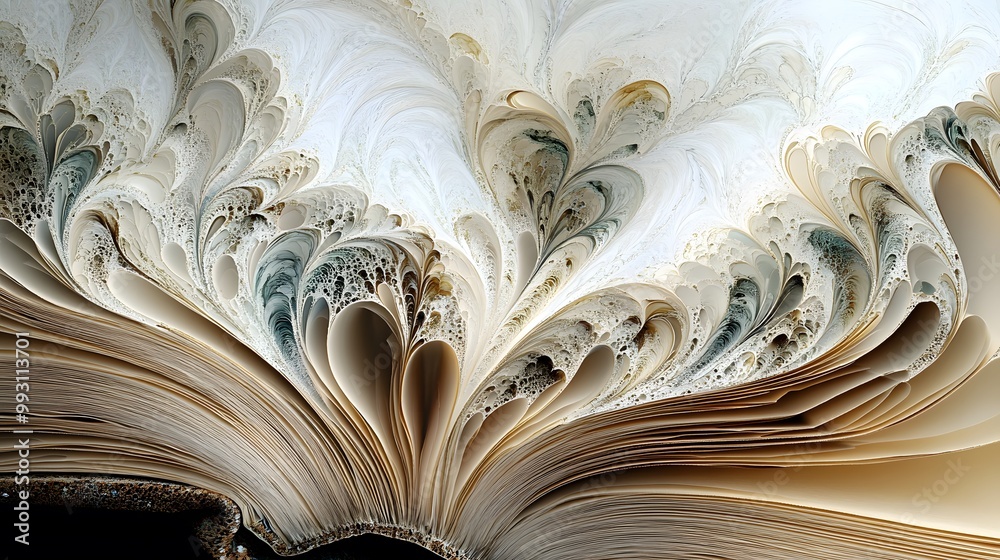 Intricate Patterns in the Pages of an Open Book Intricate Patterns in the Pages of an Open Book