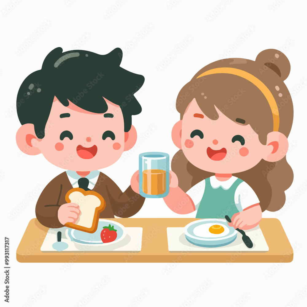 Vibrant Kids. A Flat Illustration of Play, Discovery, and Creativity Vibrant Kids. A Flat Illustration of Play, Discovery, and Creativity