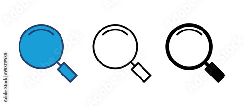 Search icon vector. search magnifying glass icon