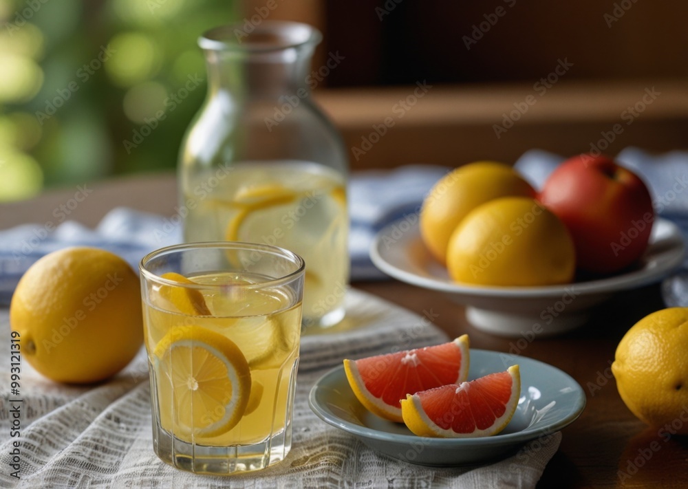 lemonade with lemon slices