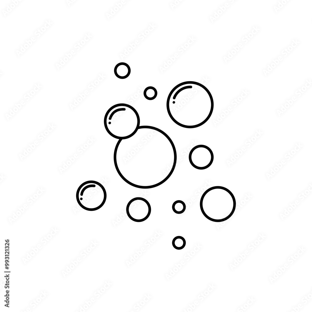 bubble vector line icon isolated on white background bubble vector line icon isolated on white background
