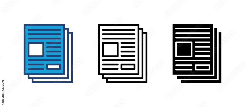 Newspaper icon vector. news paper vector sign Newspaper icon vector. news paper vector sign