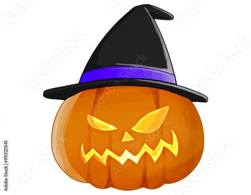 ハロウィン　ジャックオーランタン　お化けカボチャ　アイコン素材　2