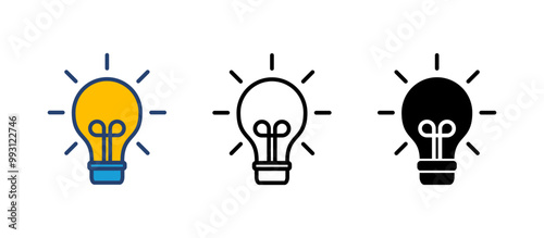 Lamp icon vector. Light bulb icon vector. idea symbol.