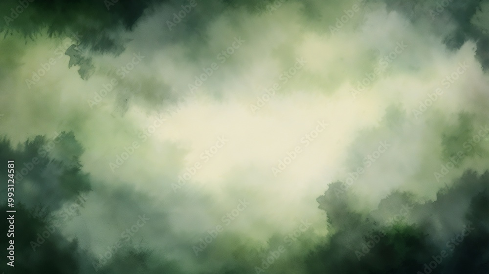 Soft abstract background with dreamy green tones and misty textures Soft abstract background with dreamy green tones and misty textures