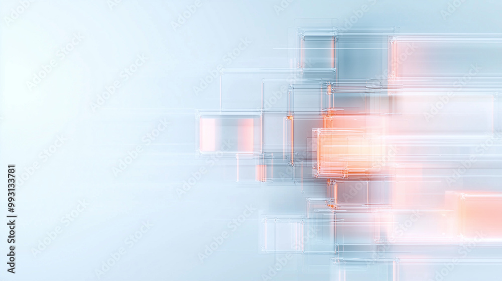 Obraz premium Abstract Geometric Shapes - Futuristic Digital Art Background