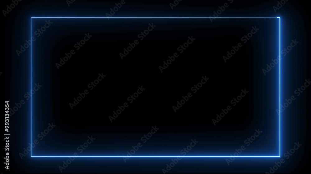 abstract glowing neon rectangle border frame in the shape rectangle glowing and futuristic energy line, animation on black background. abstract glowing neon rectangle border frame in the shape rectangle glowing and futuristic energy line, animation on black background.