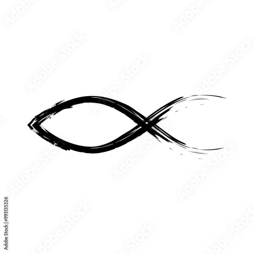 Fish symbol Christianity. Symbol faith and fellowship with God. Identification sign between Christian believers. Baptism and purification. Spiritual nourishment through faith and teachings Christ.