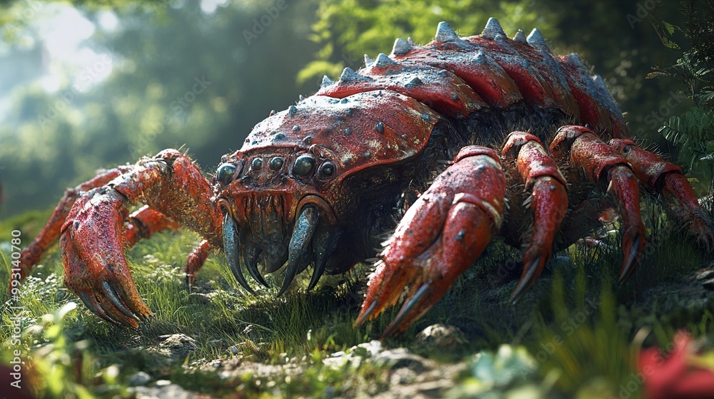 Mythical Monster: A Close-Up of a Terrifying Creature Mythical Monster: A Close-Up of a Terrifying Creature