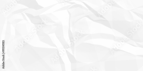 White crumpled paper texture . White wrinkled paper texture. White paper texture . White crumpled and top view textures can be used for background of text or any contents .
