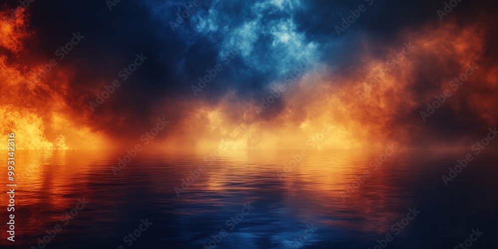 Dark Blue and Orange Gradient Digital Art Texture Dark Blue and Orange Gradient Digital Art Texture