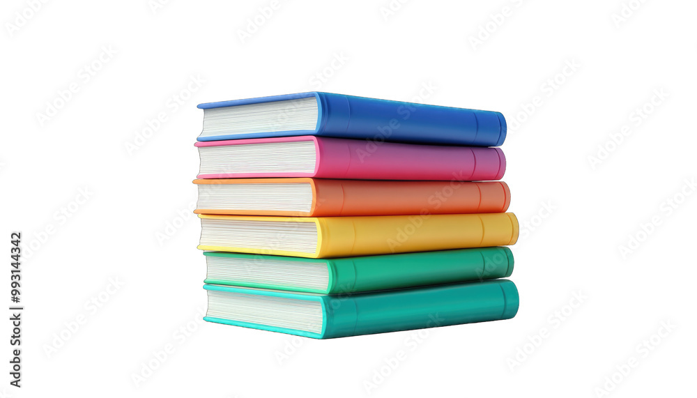 Stack of colorful books isolated on white background. Stack of colorful books isolated on white background.