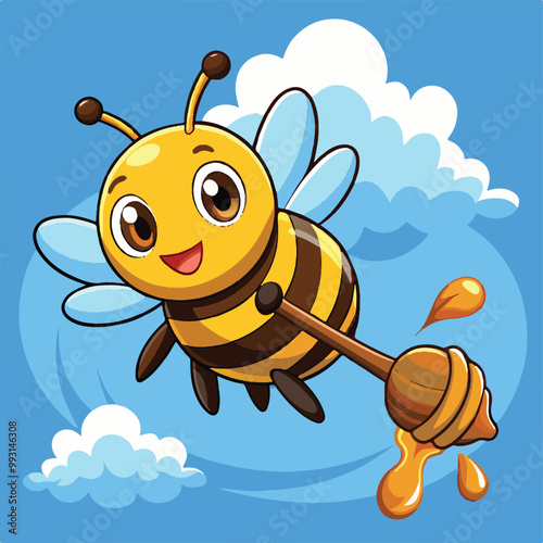 bee and honey