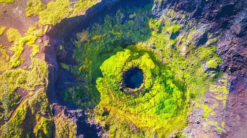 Vibrant Cape Verdean Cachupa on Volcanic Island - Top-Down View of Traditional Dish with Colorful Ingredients photo